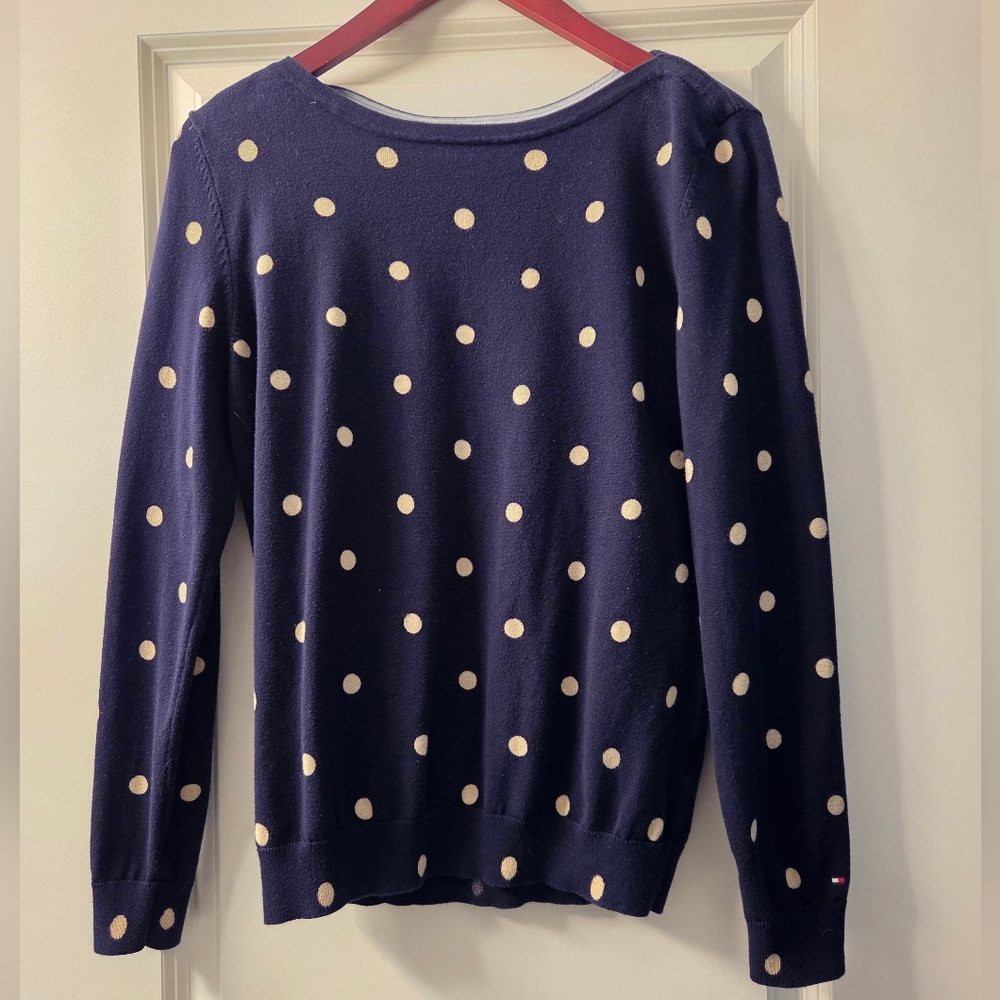 Tommy Hilfiger Navy Polka Dot Sweater